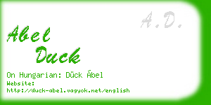 abel duck business card